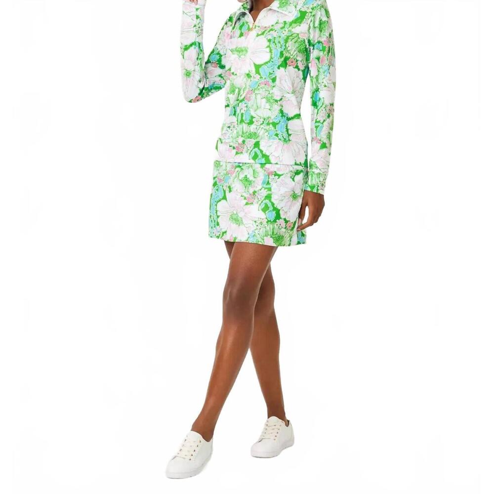 NEW LILLY PULITZER eleni pullover top in putting green poppyland - Picture 5 of 7